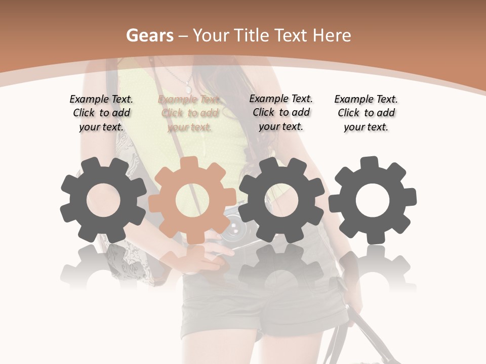 Backpacker Tropical Isolated PowerPoint Template