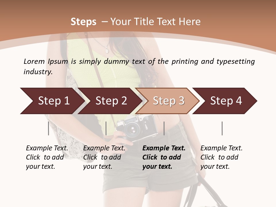 Backpacker Tropical Isolated PowerPoint Template