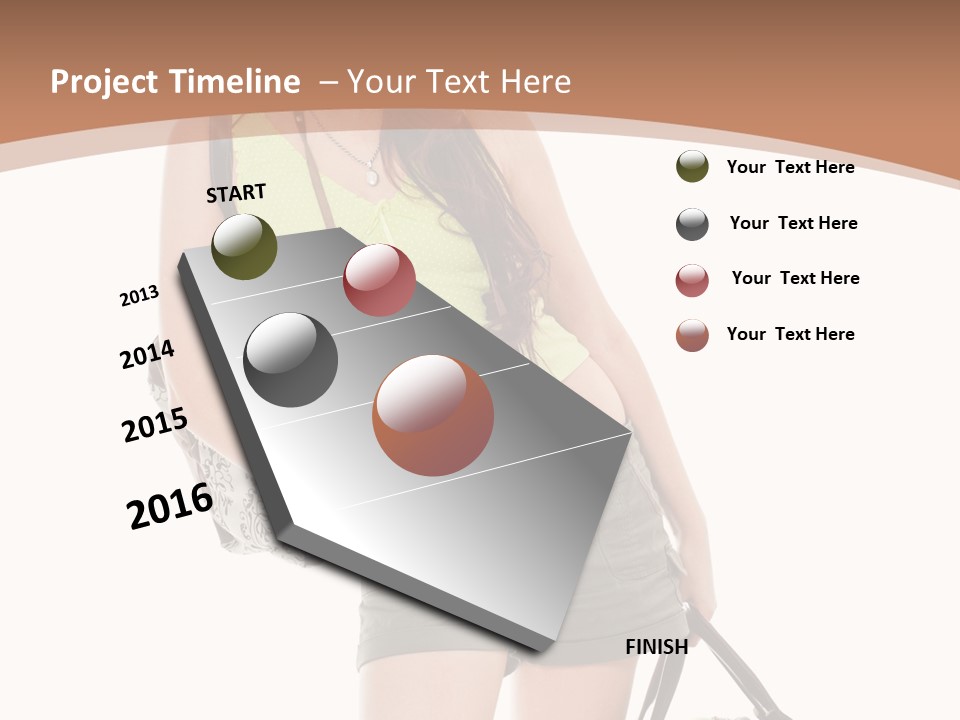 Backpacker Tropical Isolated PowerPoint Template