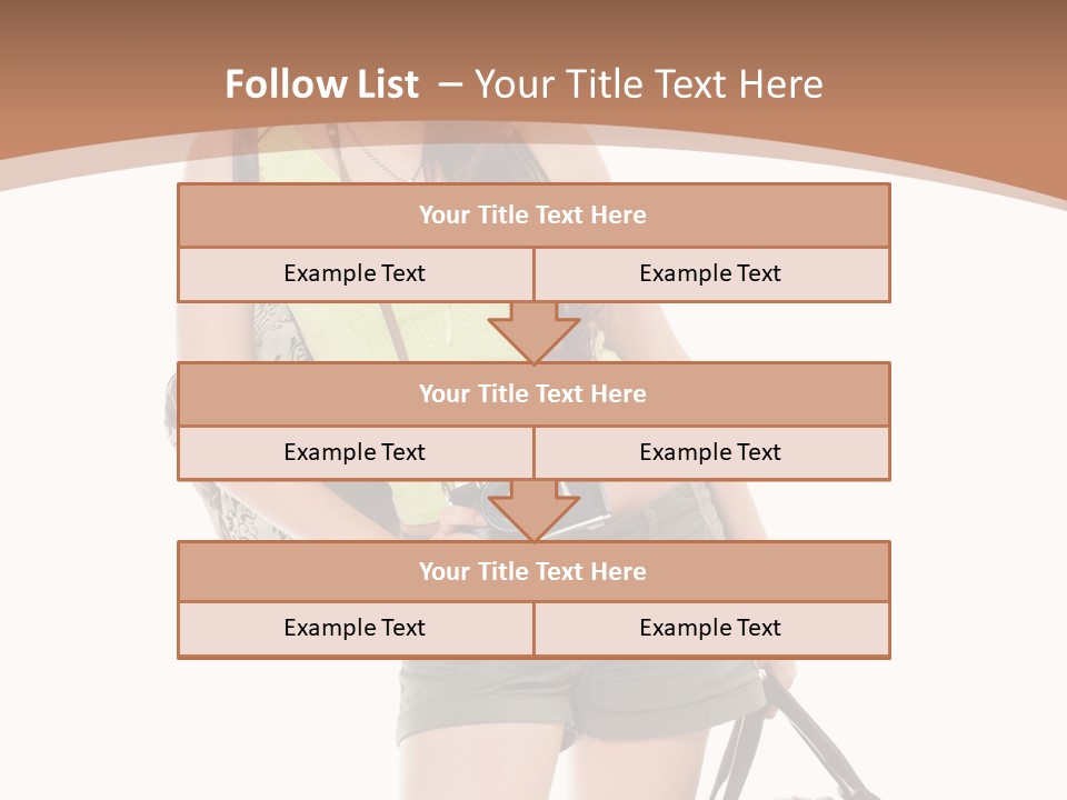 Backpacker Tropical Isolated PowerPoint Template