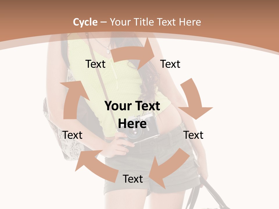 Backpacker Tropical Isolated PowerPoint Template