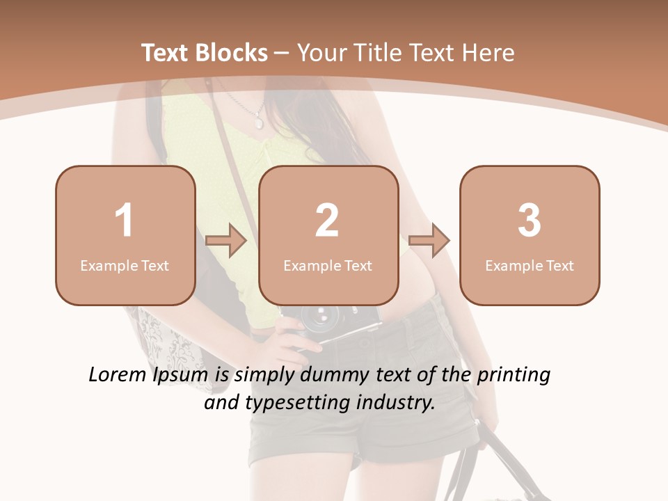 Backpacker Tropical Isolated PowerPoint Template