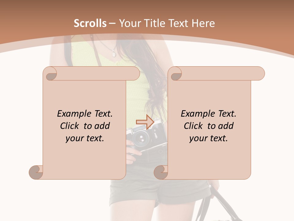 Backpacker Tropical Isolated PowerPoint Template