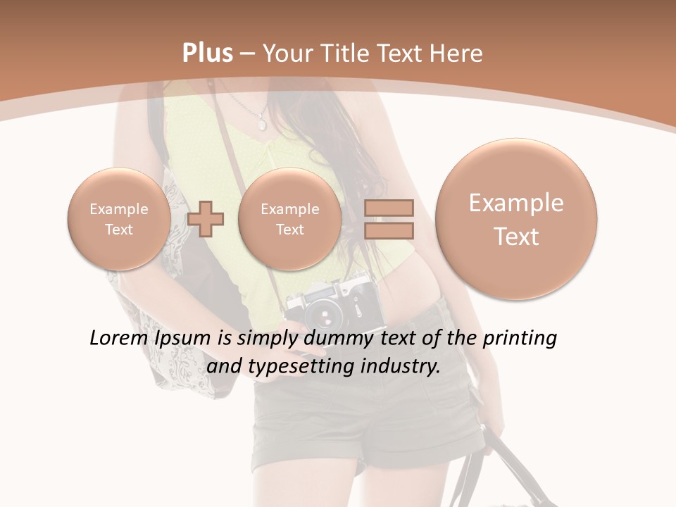 Backpacker Tropical Isolated PowerPoint Template