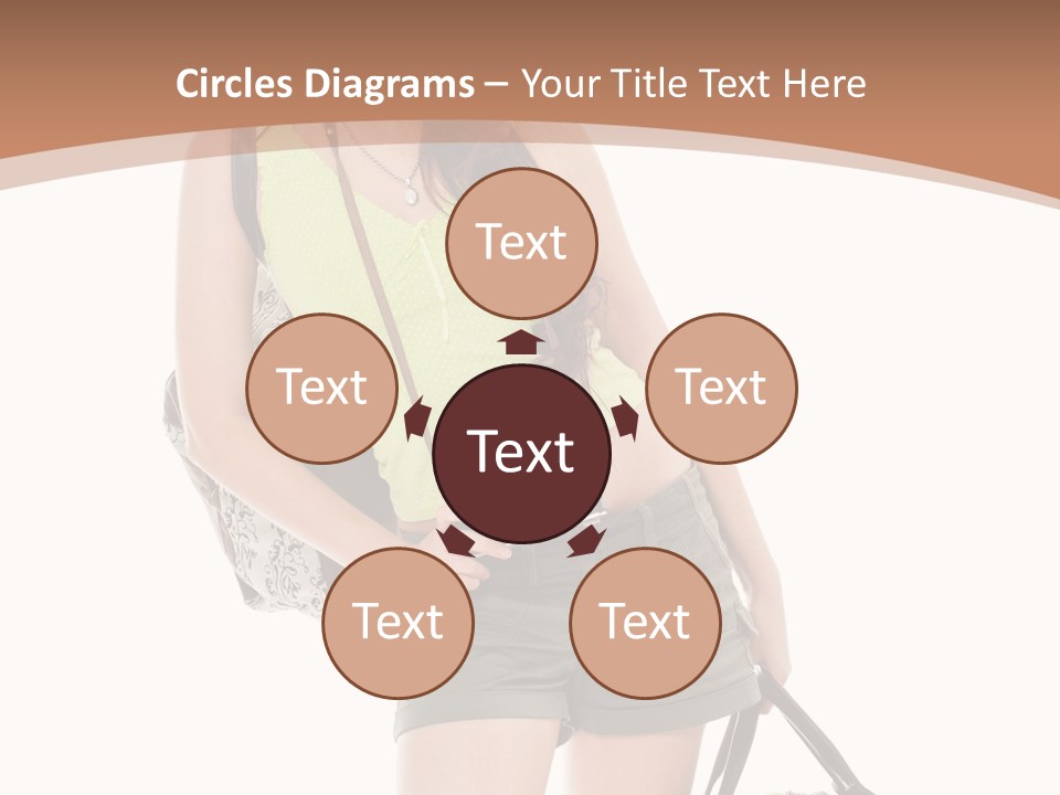 Backpacker Tropical Isolated PowerPoint Template