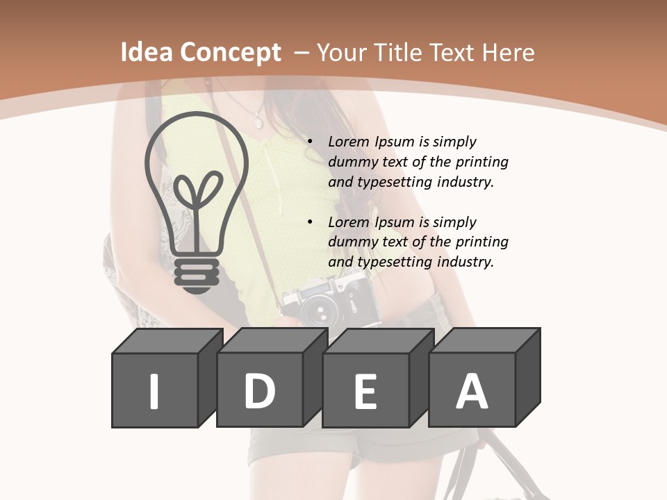 Backpacker Tropical Isolated PowerPoint Template