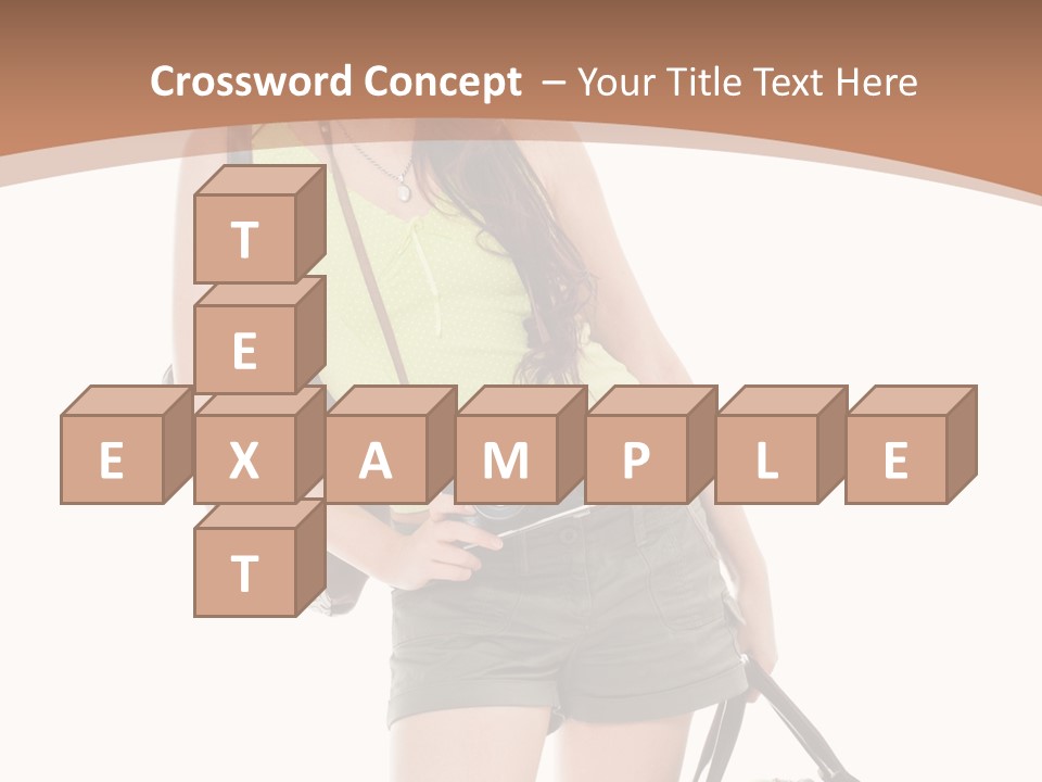 Backpacker Tropical Isolated PowerPoint Template