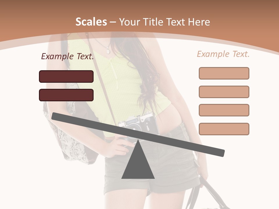 Backpacker Tropical Isolated PowerPoint Template