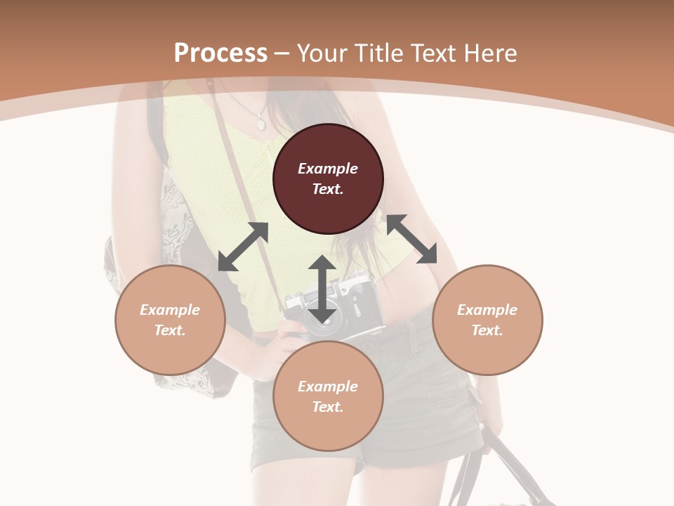 Backpacker Tropical Isolated PowerPoint Template