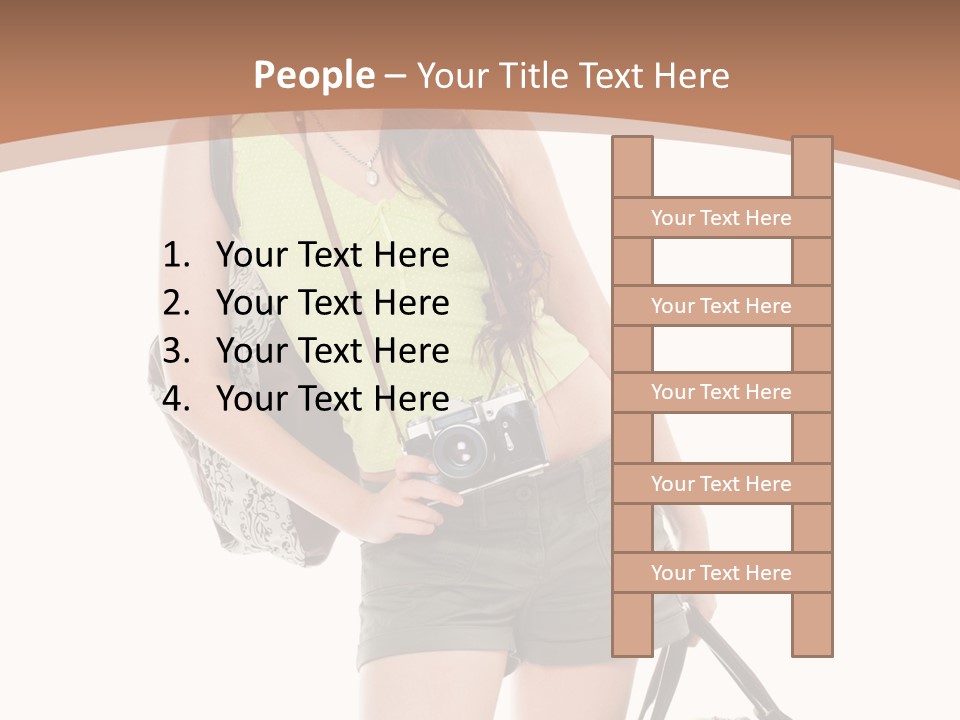 Backpacker Tropical Isolated PowerPoint Template