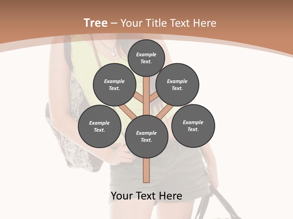 Backpacker Tropical Isolated PowerPoint Template