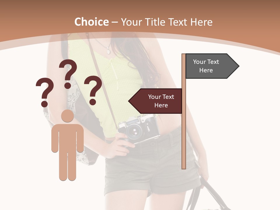 Backpacker Tropical Isolated PowerPoint Template