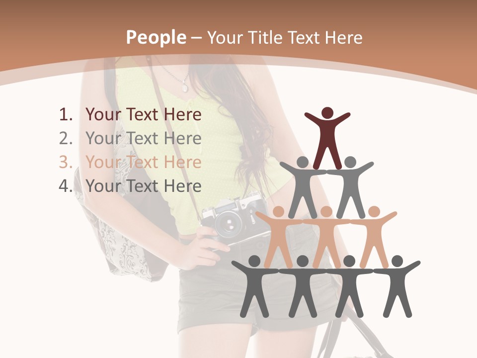 Backpacker Tropical Isolated PowerPoint Template