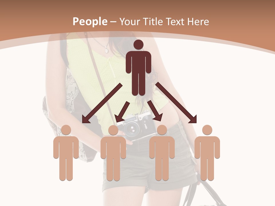 Backpacker Tropical Isolated PowerPoint Template