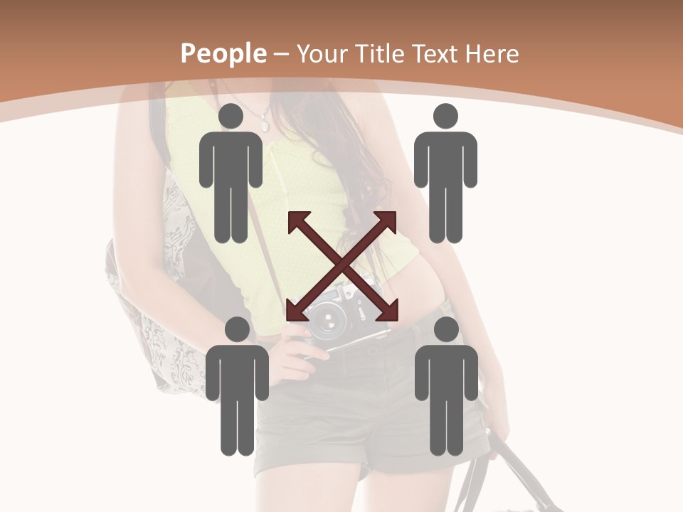 Backpacker Tropical Isolated PowerPoint Template