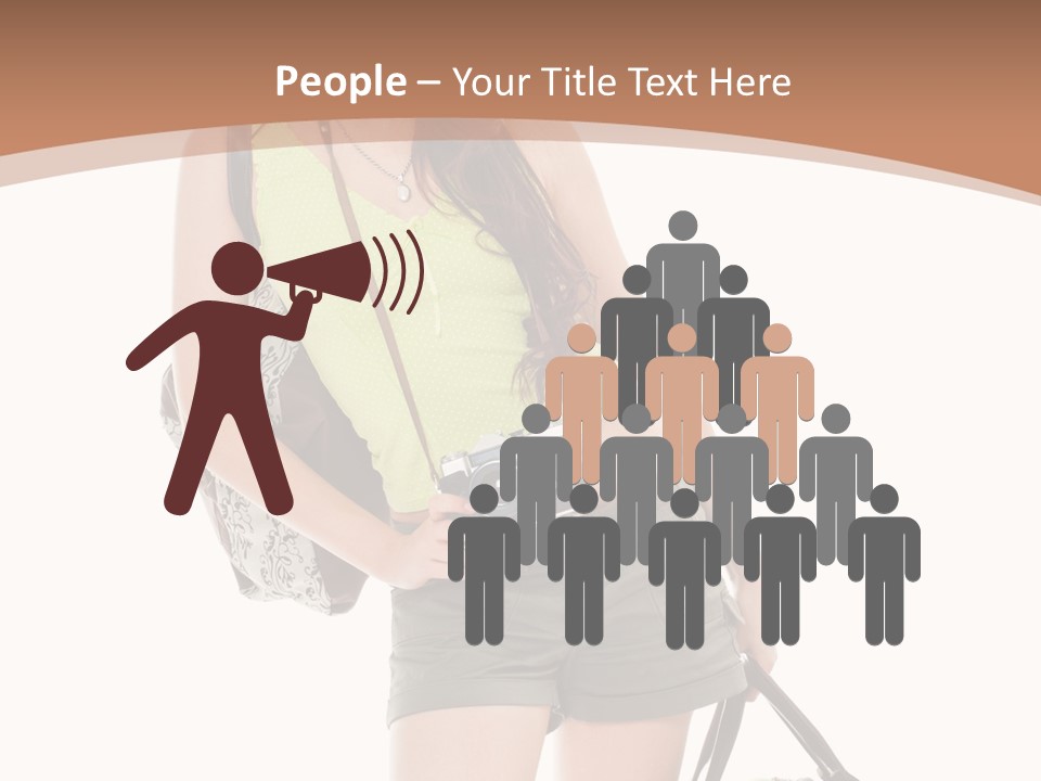 Backpacker Tropical Isolated PowerPoint Template