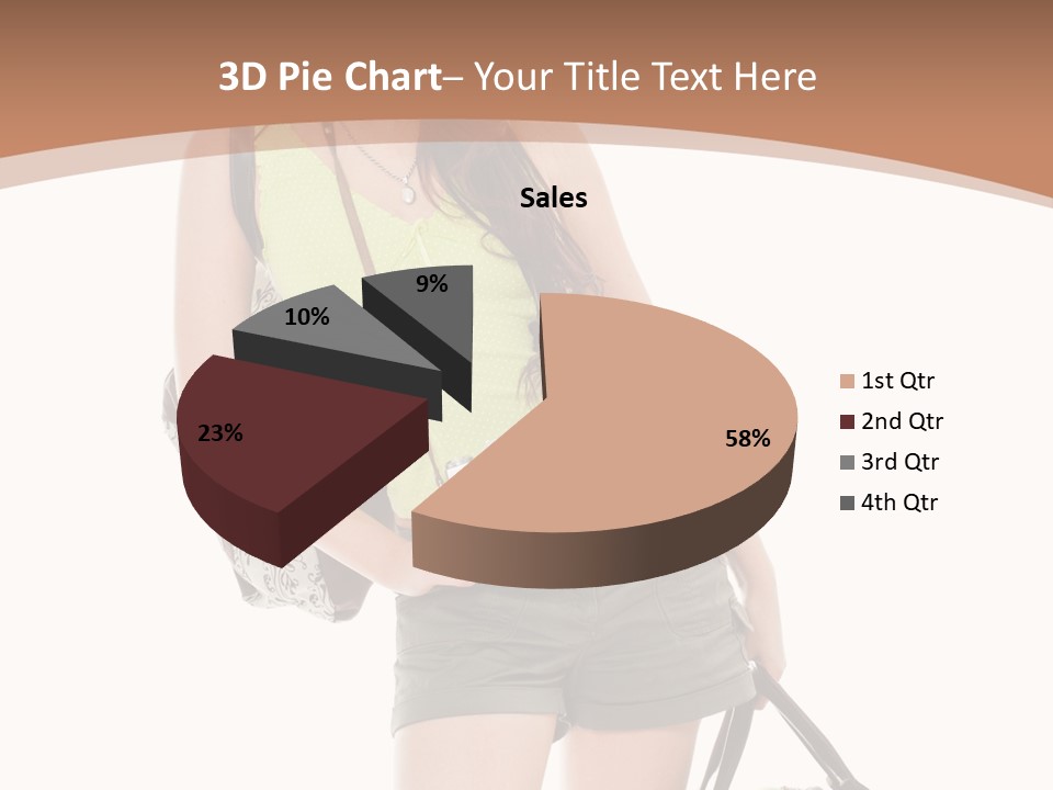 Backpacker Tropical Isolated PowerPoint Template