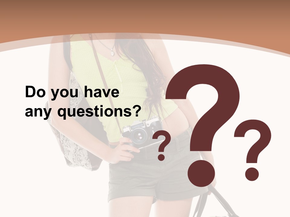 Backpacker Tropical Isolated PowerPoint Template