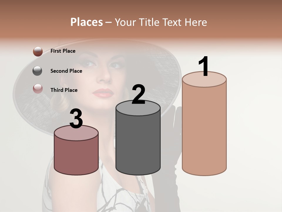 Posing Vintage Blond PowerPoint Template