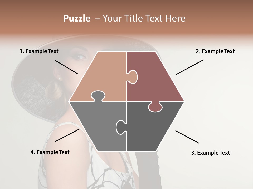 Posing Vintage Blond PowerPoint Template