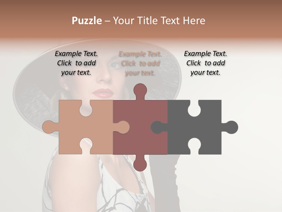 Posing Vintage Blond PowerPoint Template