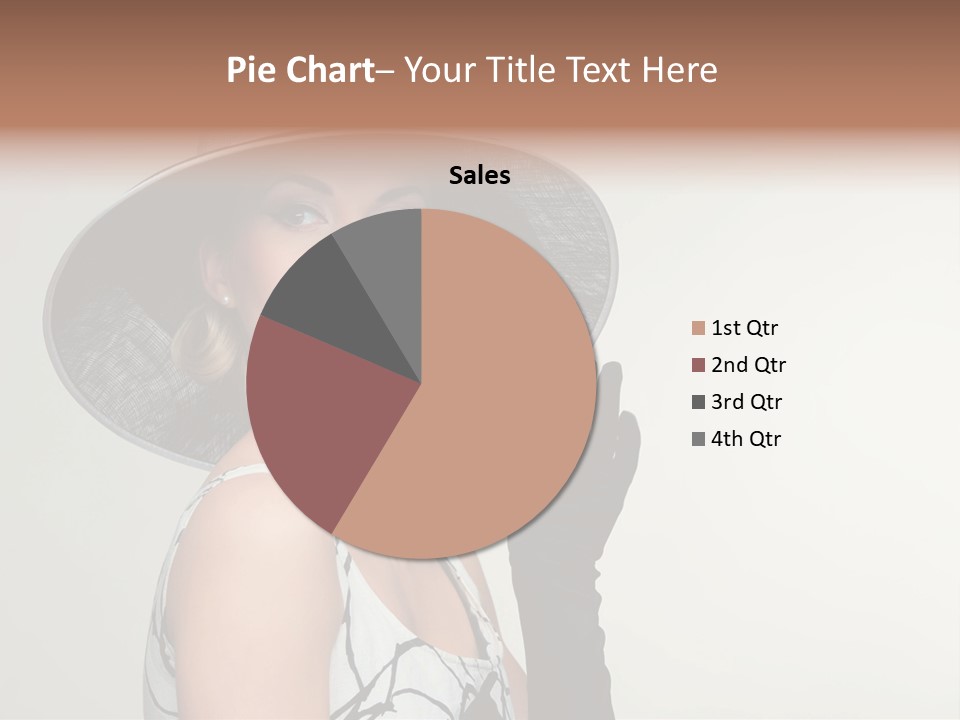 Posing Vintage Blond PowerPoint Template