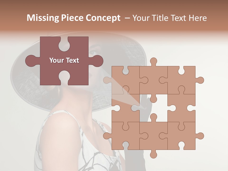 Posing Vintage Blond PowerPoint Template