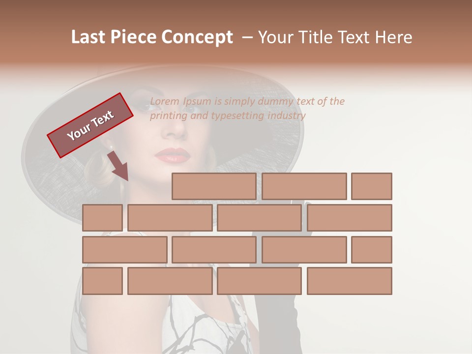 Posing Vintage Blond PowerPoint Template