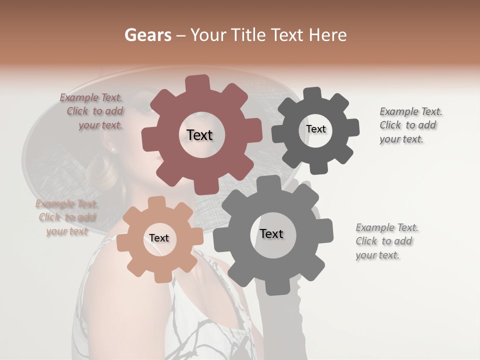 Posing Vintage Blond PowerPoint Template