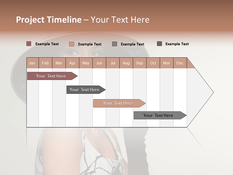 Posing Vintage Blond PowerPoint Template