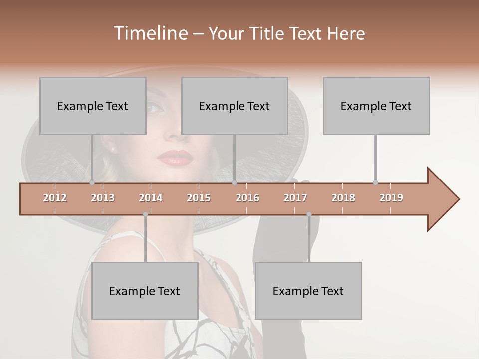 Posing Vintage Blond PowerPoint Template