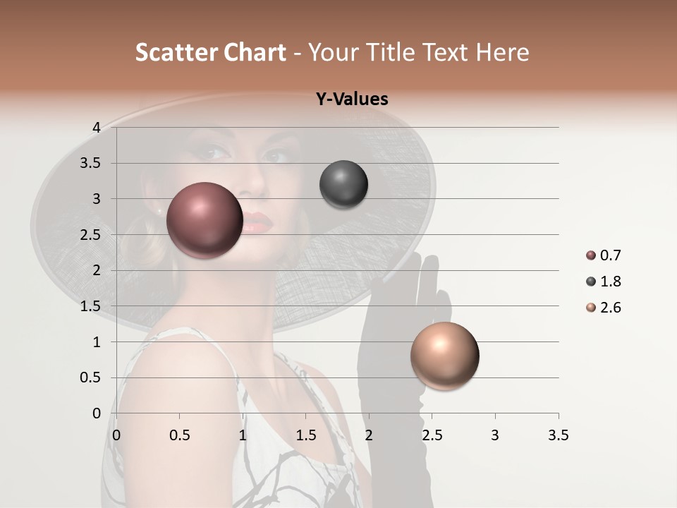 Posing Vintage Blond PowerPoint Template