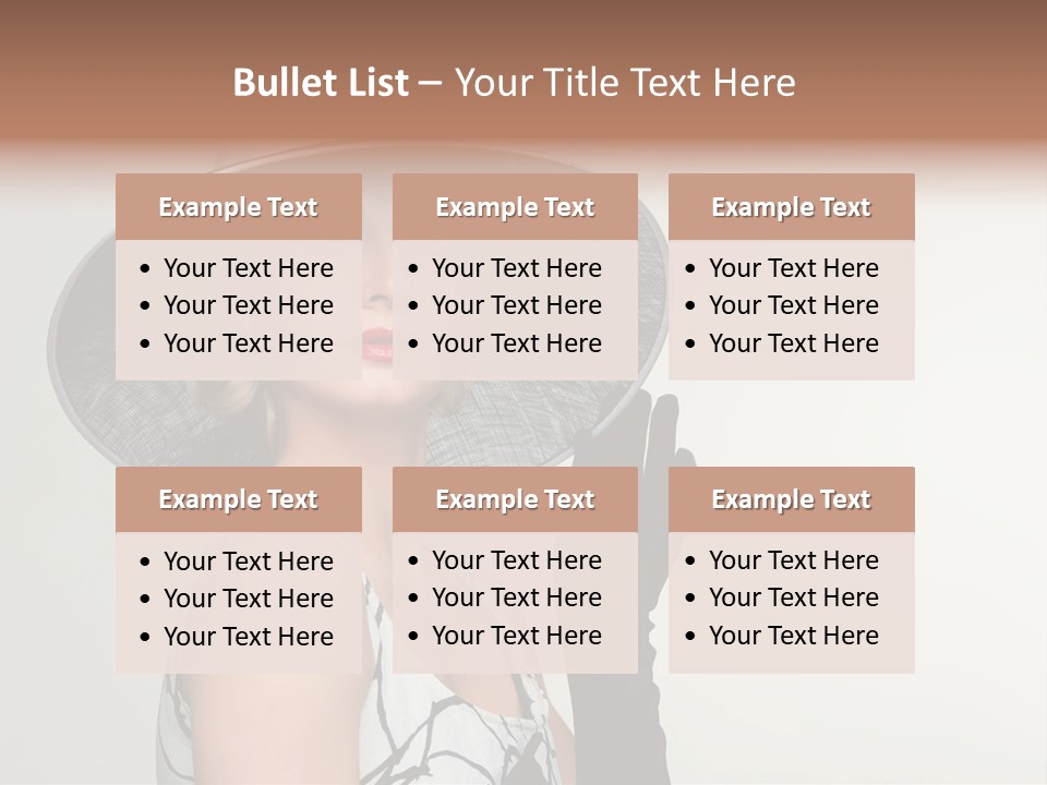 Posing Vintage Blond PowerPoint Template