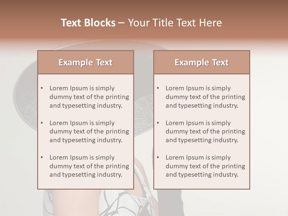 Posing Vintage Blond PowerPoint Template