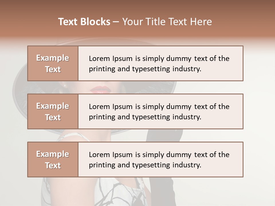 Posing Vintage Blond PowerPoint Template