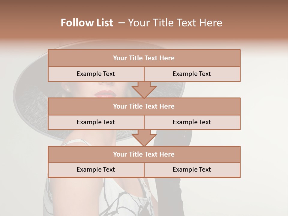 Posing Vintage Blond PowerPoint Template