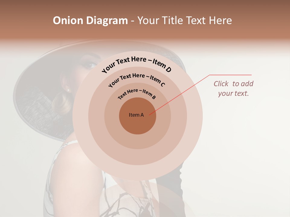 Posing Vintage Blond PowerPoint Template