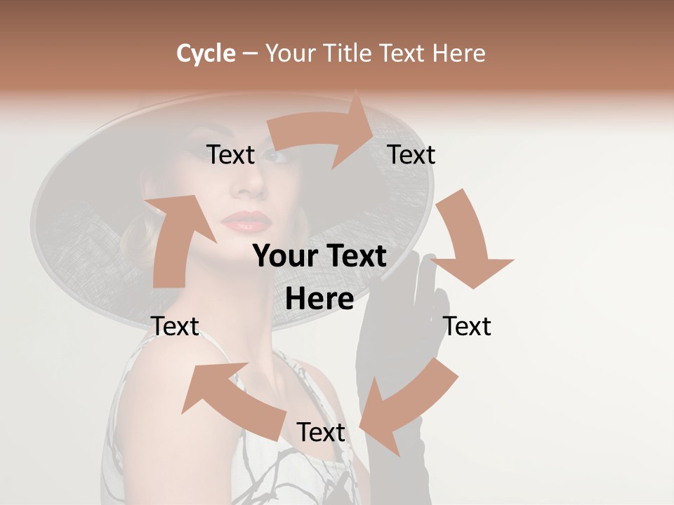 Posing Vintage Blond PowerPoint Template