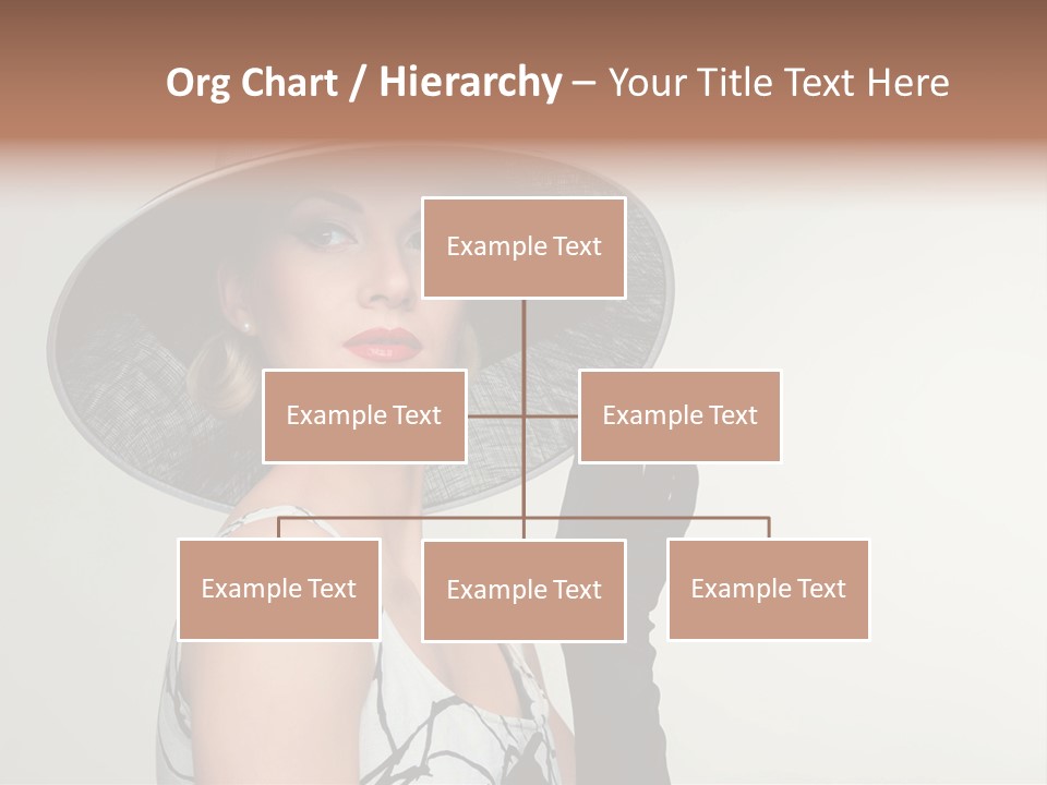 Posing Vintage Blond PowerPoint Template