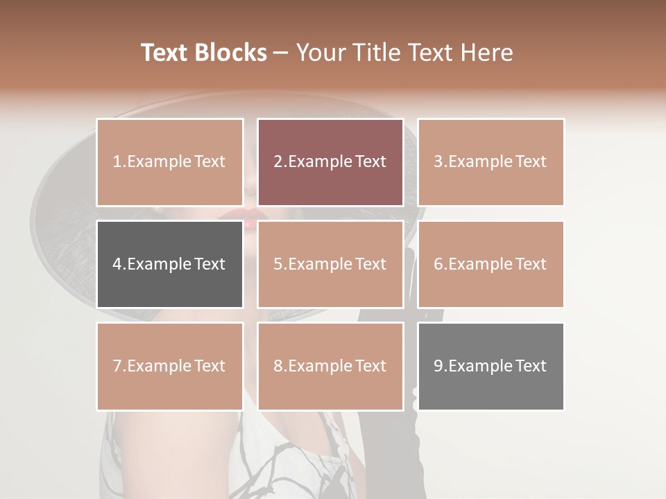 Posing Vintage Blond PowerPoint Template