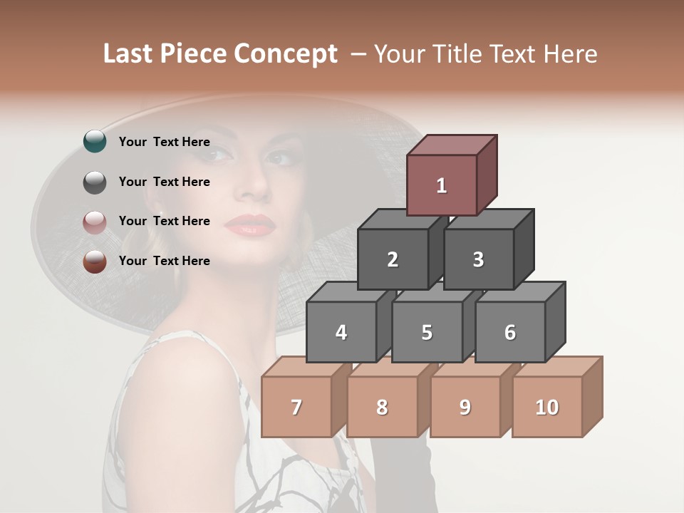 Posing Vintage Blond PowerPoint Template