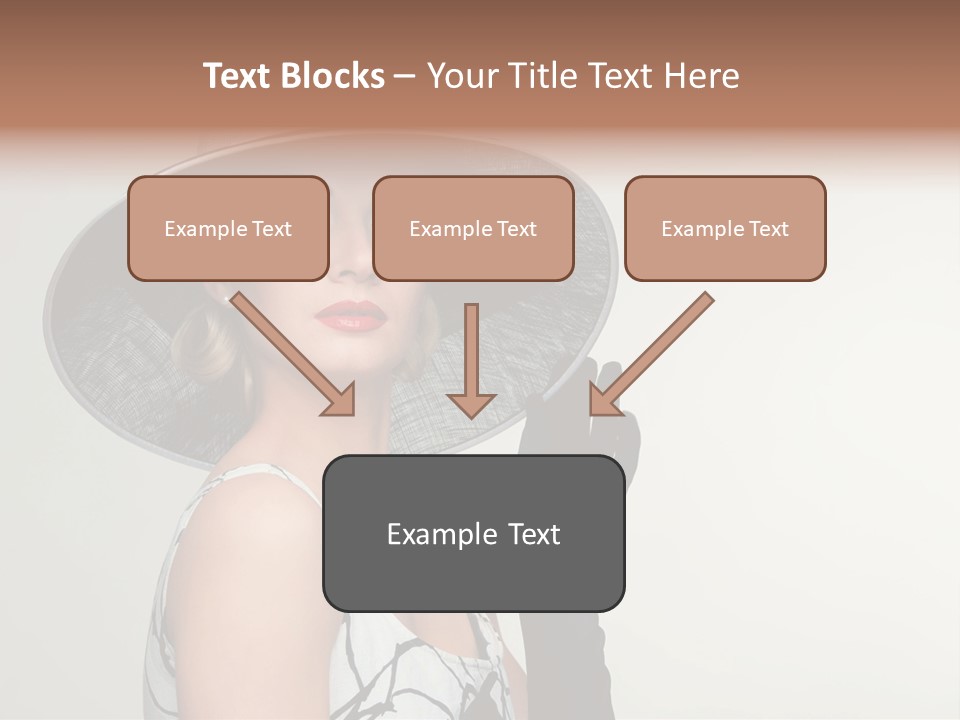 Posing Vintage Blond PowerPoint Template