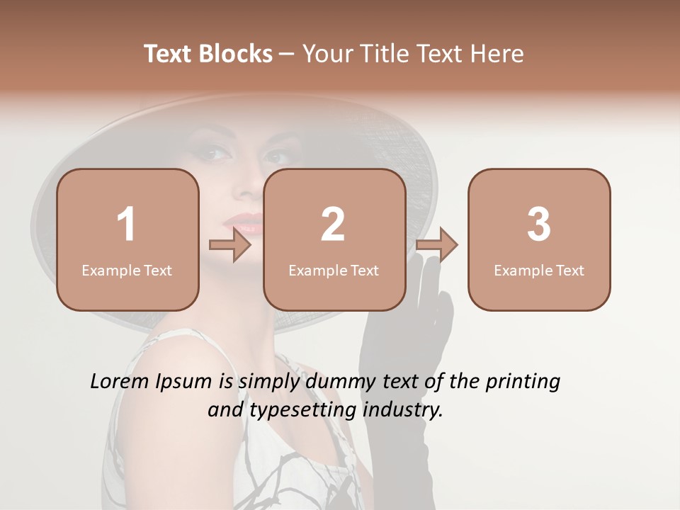 Posing Vintage Blond PowerPoint Template