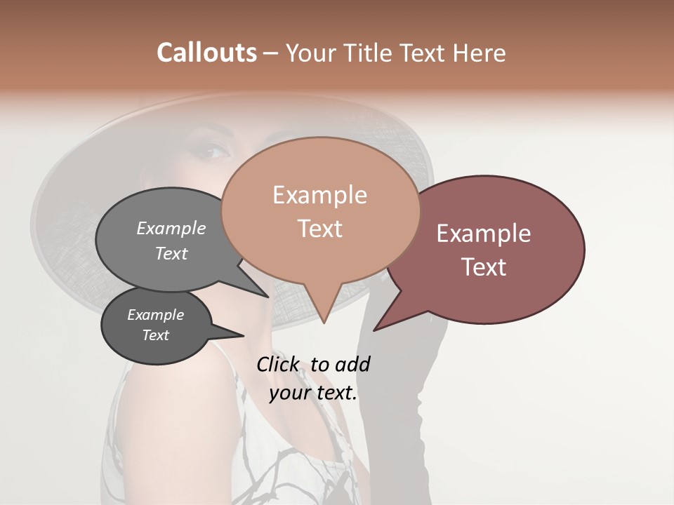 Posing Vintage Blond PowerPoint Template