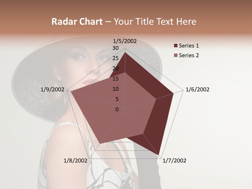 Posing Vintage Blond PowerPoint Template