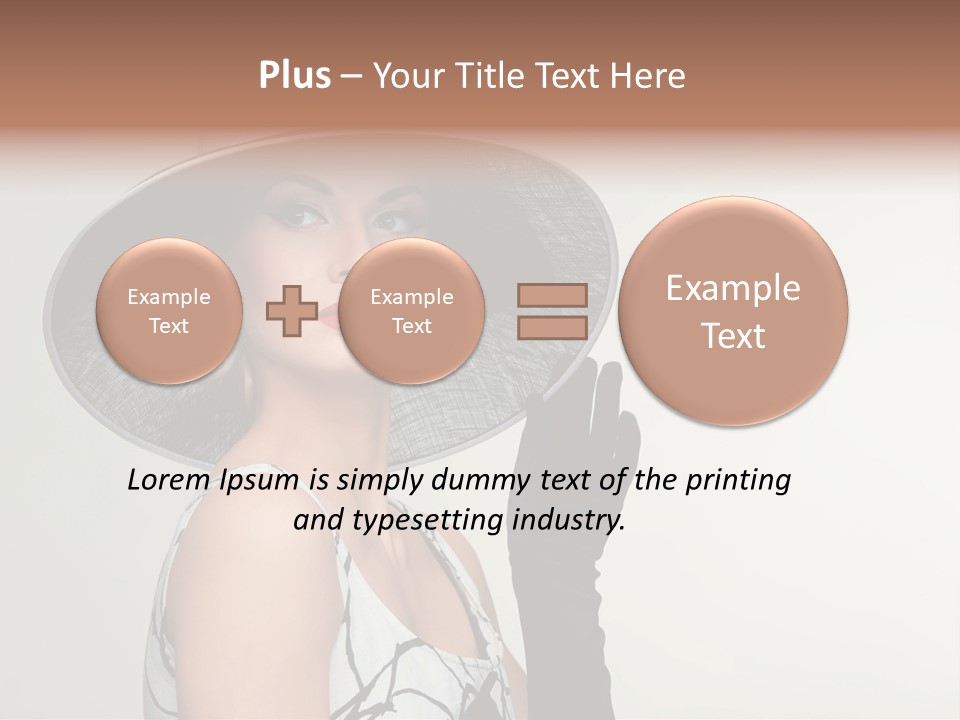 Posing Vintage Blond PowerPoint Template