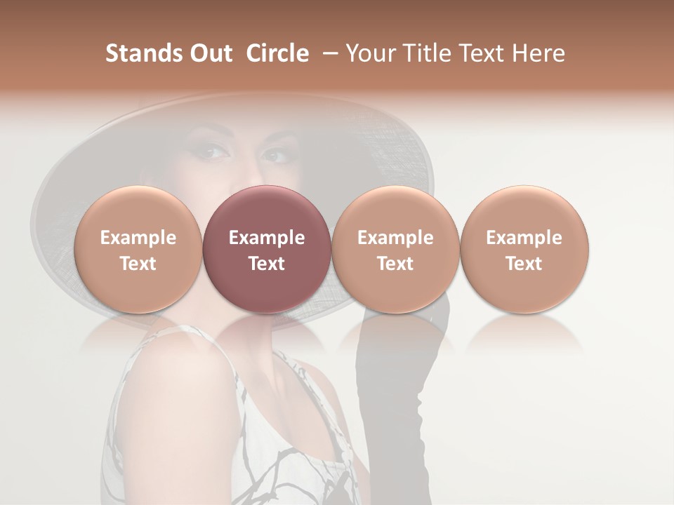 Posing Vintage Blond PowerPoint Template