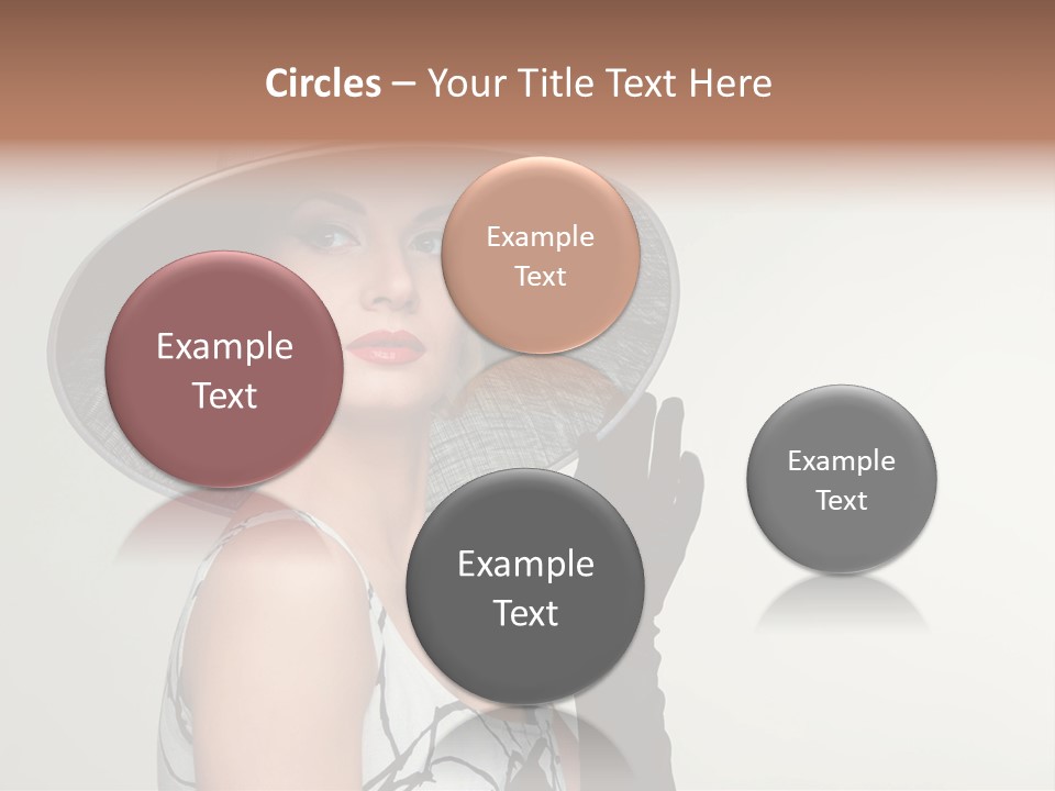 Posing Vintage Blond PowerPoint Template