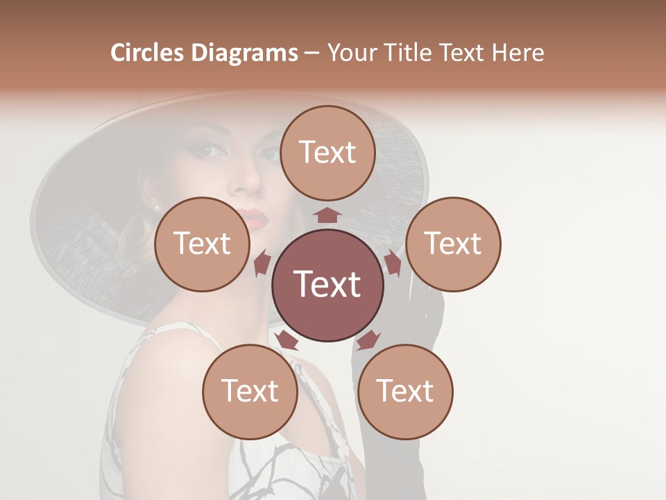 Posing Vintage Blond PowerPoint Template