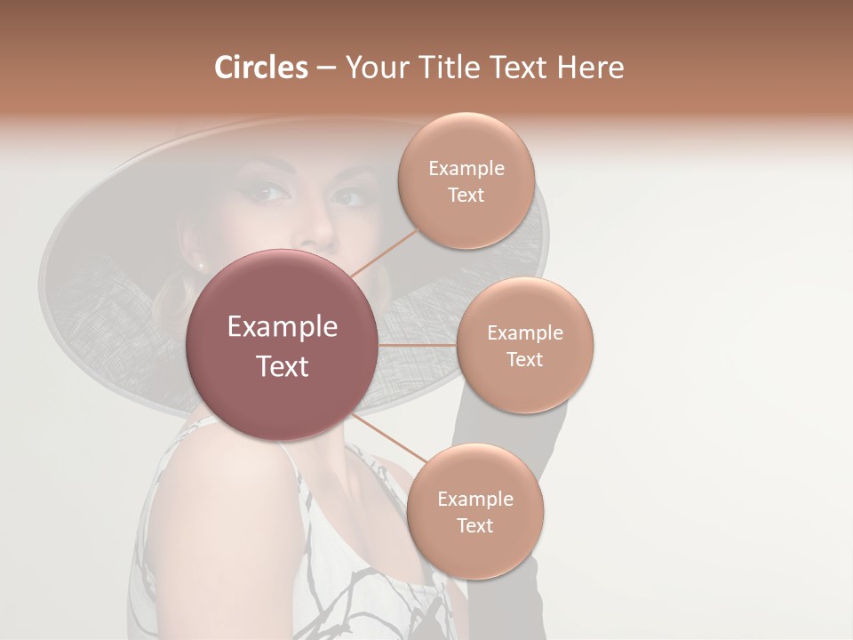 Posing Vintage Blond PowerPoint Template